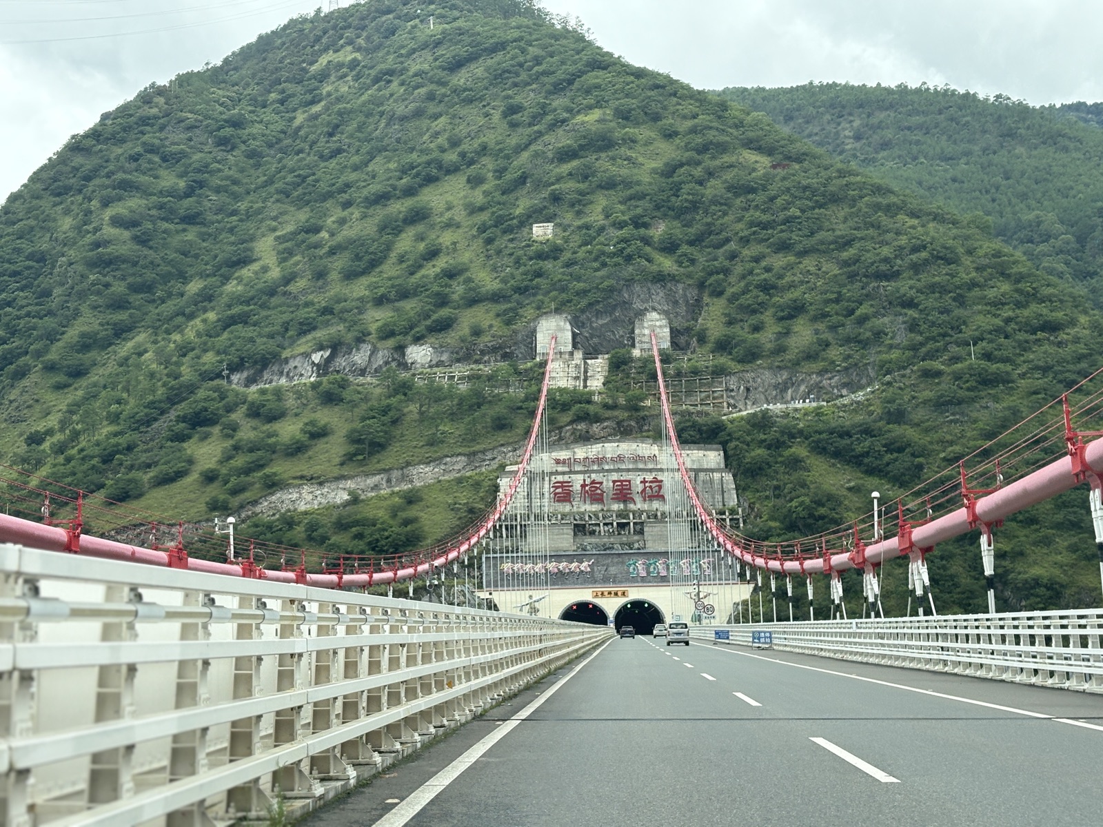 进山路上的桥和隧道