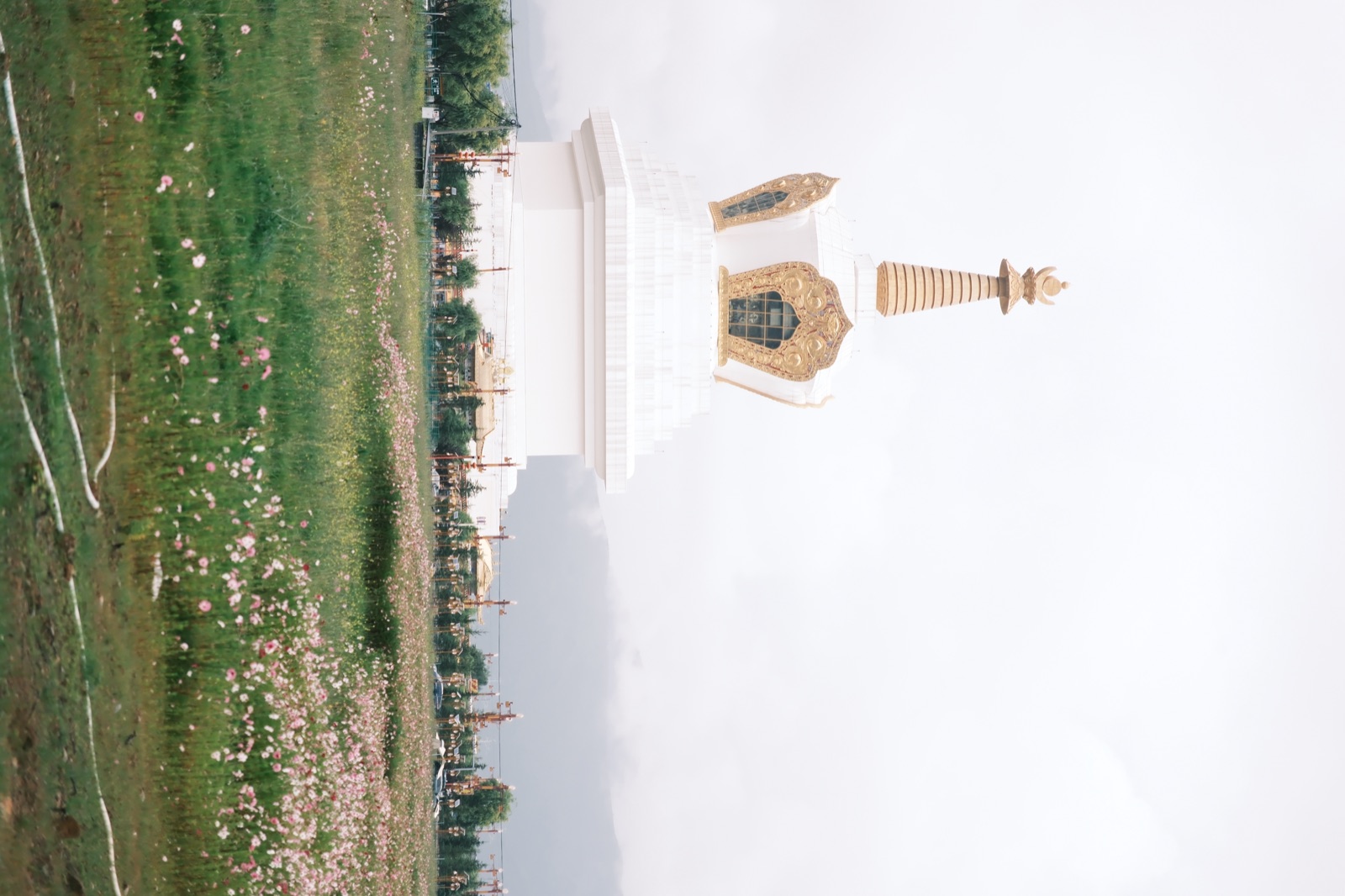 白塔和高原的空
